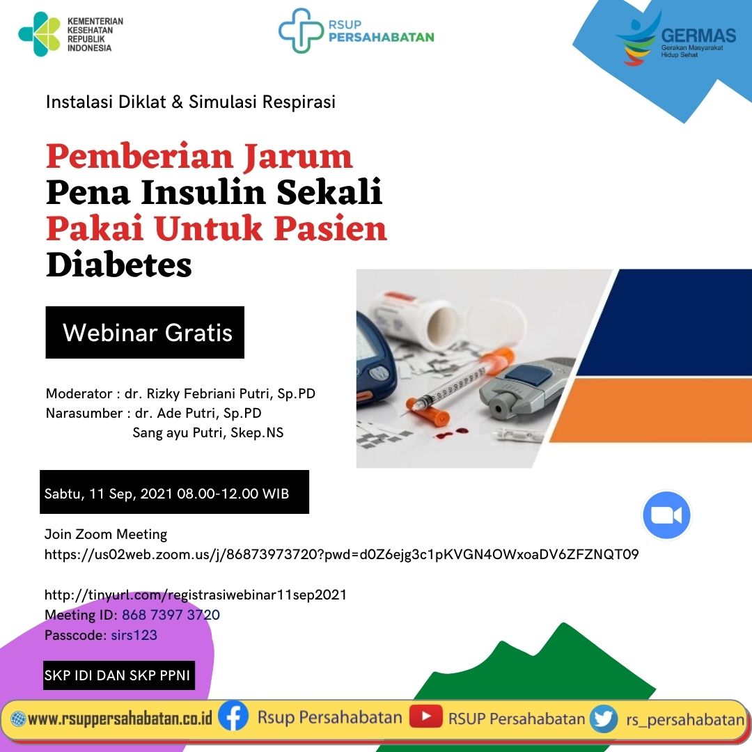 Webinar Pemberian Jarum Pena Insulin Sekali Pakai Untuk Pasien Diabetes