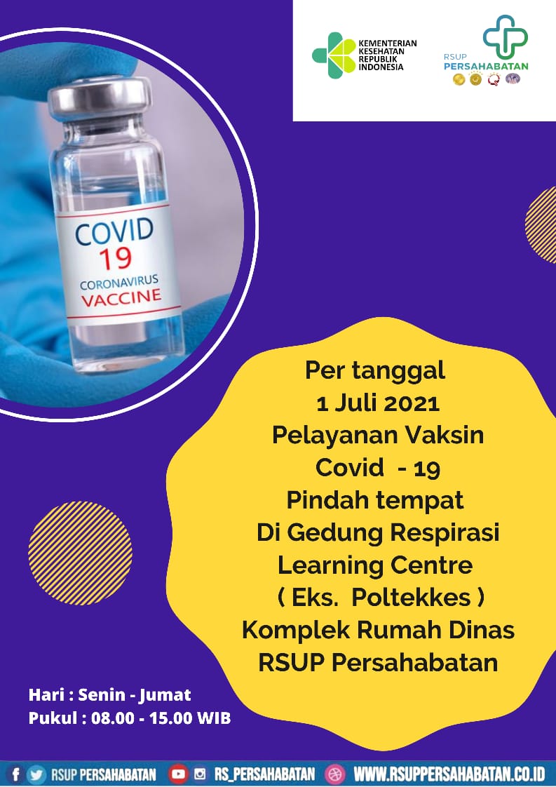 Pelayanan Vaksin Covid- 19 Pindah Tempat