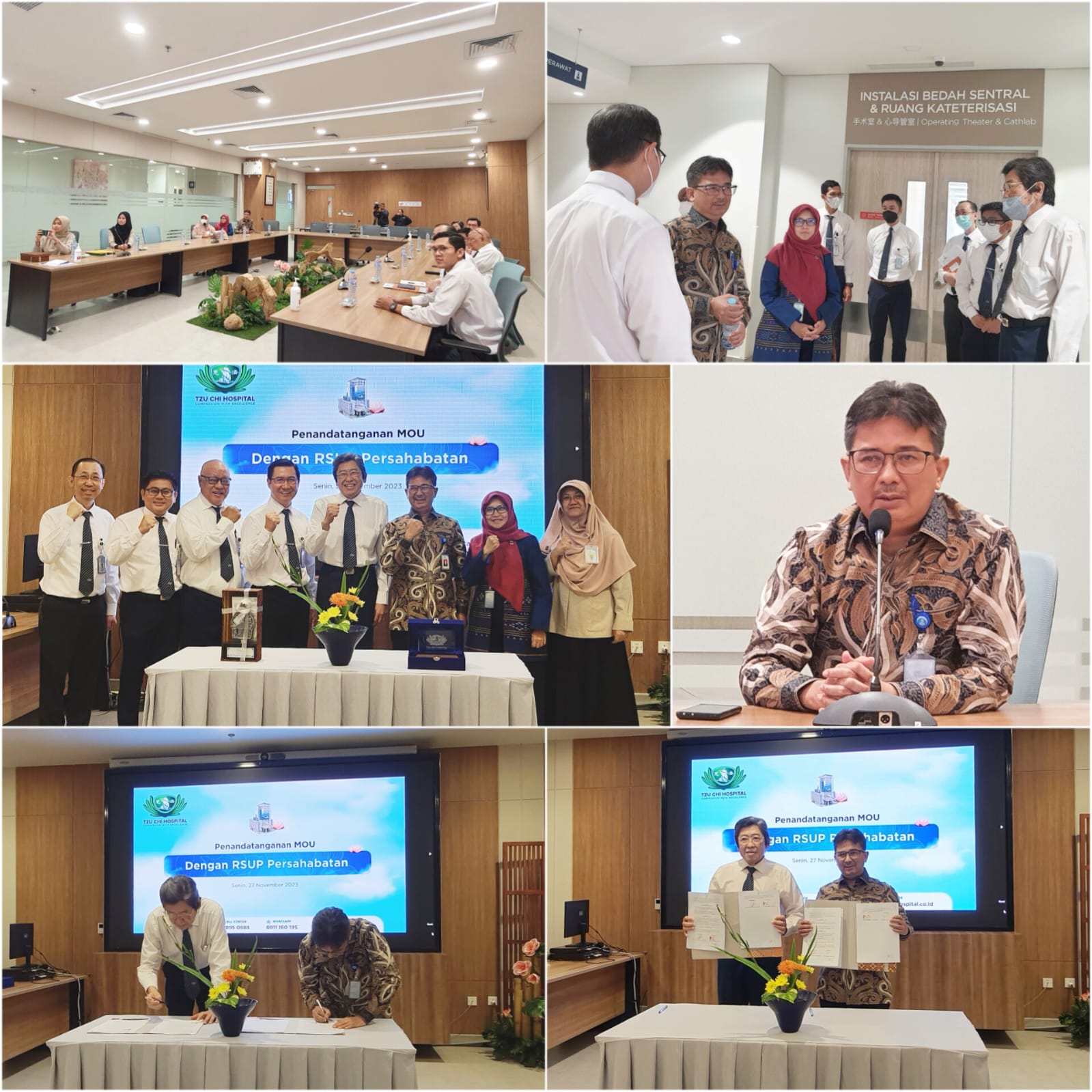 Penandatangan MoU Program Transplantasi Paru RSUP Persahabatan dengan Tzu Chi Hospital
