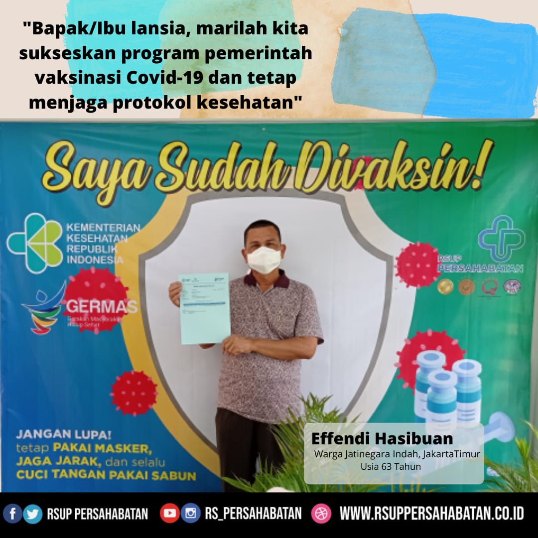 Bapak/Ibu lansia mari kita sukseskan program pemerintah vaksinasi Covid-19